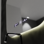 Prostokątne lustro LED 60x60 Aura Riflesso Puro MotionGlow Marcello, system odmgławiania, termometr i zegar, ściemniane lustra Marcello Domyślny tytuł Alessandro Design