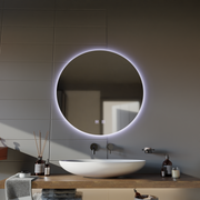 Okrągłe lustro LED, 70cm, Isolda, Touch, Lustra z systemem odmgławiania Korman E Domyślny tytuł Alessandro Design