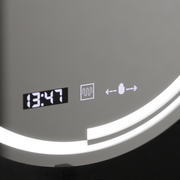 Okrągłe lustro LED, 60 cm, czujnik MotionGlow Consuel Marcello, system odmgławiania, zegar i termometr, przyciemniane lustra Marcello Domyślny tytuł Alessandro Design