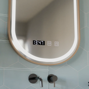 Owalne lustro LED, 50x80 cm, czujnik Roven Marcello MotionGlow, system odmgławiania, zegar i termometr, przyciemniane lustra Marcello Domyślny tytuł Alessandro Design