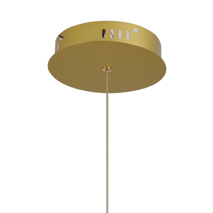 Żyrandol LED z pilotem LT176/5GD, 69W, 5 elementów, światło zimne/ciepłe/neutralne 3000K/4000K/6000K, możliwość przyciemniania, złoty, regulowana wysokość, metalowe i akrylowe Żyrandole LED z pilotem Domyślny tytuł Alessandro Design