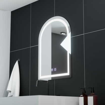 Łukowe lustro LED 60x80cm, Arco Touch, system odmgławiania, ściemniane lustra Korman E Domyślny tytuł Alessandro Design