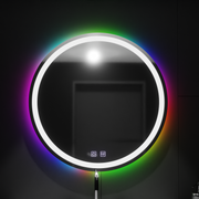 Okrągłe lustro LED 60 cm, Spectrum Touch, RGB, System odmgławiania Lustra Korman E Domyślny tytuł Alessandro Design