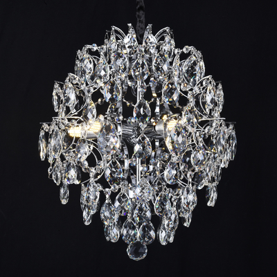 Żyrandol Kryształowy CC9259/5CH, 5x E14, średnica 40cm, Błyszczący Chrom