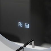 Organiczne lustro LED 80x60 cm, Fluido Touch, system odmgławiania, ściemniane lustra Korman E Domyślny tytuł Alessandro Design