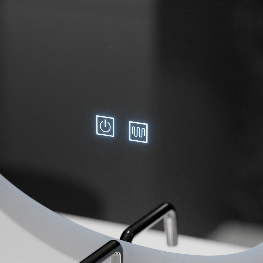 Organiczne lustro LED 80x60 cm, Fluido Touch, system odmgławiania, ściemniane lustra Korman E Domyślny tytuł Alessandro Design