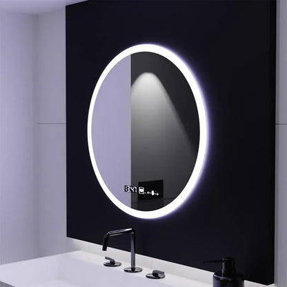 Okrągłe lustro LED 50 cm Giulia Sensor MotionGlow Marcello System odmgławiania Zegar i termometr Dimabila Mirrors Marcello Domyślny tytuł Alessandro Design