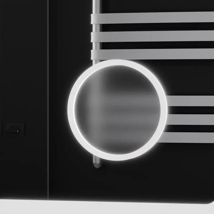Prostokątne lustro LED, 120x80 cm, Souverain MotionGlow Marcello, system usuwania zamglenia, zegar i termometr, lupa kosmetyczna, przyciemniane lustra Marcello Domyślny tytuł Alessandro Design