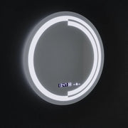 Okrągłe lustro LED, 60 cm, czujnik MotionGlow Consuel Marcello, system odmgławiania, zegar i termometr, przyciemniane lustra Marcello Domyślny tytuł Alessandro Design