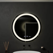 Okrągłe lustro LED, 60 cm, Celeste MotionGlow Marcello, system odmgławiania, zegar i termometr, możliwość przyciemniania, ciepłe, neutralne, zimne światło 3000 K/4000 K/6000 K Marcello Mirrors Domyślny tytuł Alessandro Design