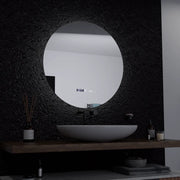 Okrągłe lustro LED, 60 cm, Serenite MotionGlow Marcello, system odmgławiania, zegar i termometr, przyciemniane lustra Marcello Domyślny tytuł Alessandro Design