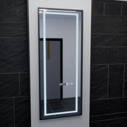 Prostokątne lustro LED, 60x150 cm, czujnik radarowy Bianca Marcello, system odmgławiania, zegar i termometr, Dimabila, lustra Dressing Couture Domyślny tytuł Alessandro Design