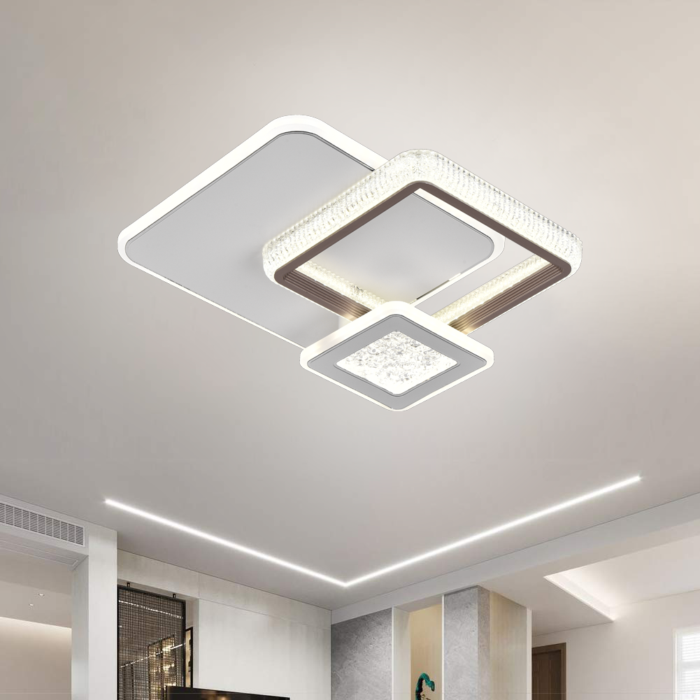 Żyrandol LED NYXORA 51W, 3 kwadraty, światło zimne/ciepłe/neutralne, białe żyrandole LED Domyślny tytuł Alessandro Design