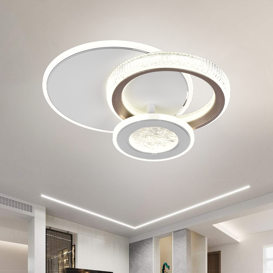 Żyrandol LED NYXORA 44W, 3 koła, światło zimne/ciepłe/neutralne, białe żyrandole LED domyślny tytuł Alessandro Design