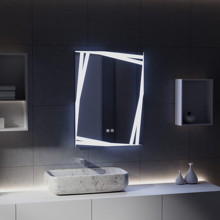 Lustrzany system odmgławiania LED Touch Infinitum 60X80cm Lustra Korman E Domyślny tytuł Alessandro Design