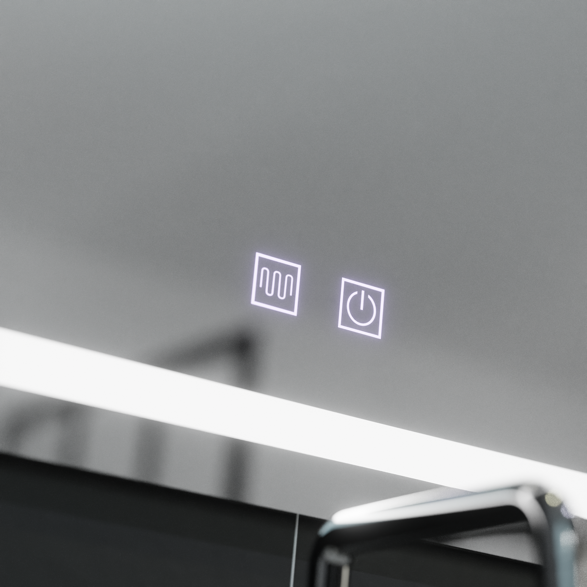 Łukowe lustro LED 60x80cm, Arco Touch, system odmgławiania, ściemniane lustra Korman E Domyślny tytuł Alessandro Design
