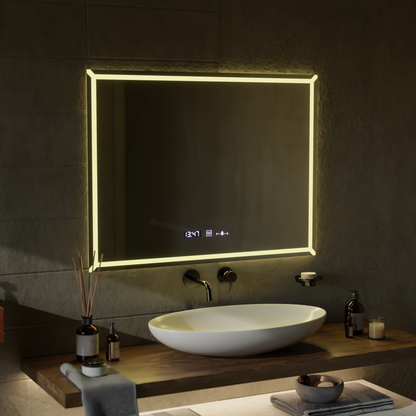 Prostokątne lustro LED, 80x60cm, VillayTouch Marcello, system odmgławiania, Dimabila Mirrors Marcello Domyślny tytuł Alessandro Design