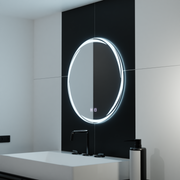 Okrągłe lustro LED 60 cm, Spirallus Touch, system odmgławiania, ściemniane lustra Korman E Domyślny tytuł Alessandro Design