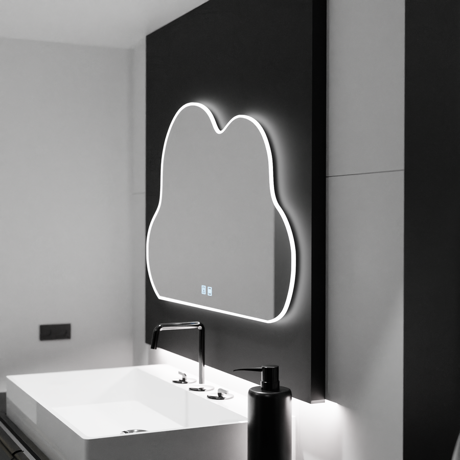 Lustro LED Cloud 60x40cm, Nuvola Touch, system odmgławiania, przyciemniane lustra Korman E Domyślny tytuł Alessandro Design