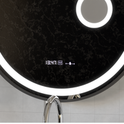 Okrągłe lustro LED, 11 W, 60 cm, czujnik Micah Marcello MotionGlow, system odmgławiania, zegar i termometr, lupa kosmetyczna, przyciemniane lustra Marcello Domyślny tytuł Alessandro Design