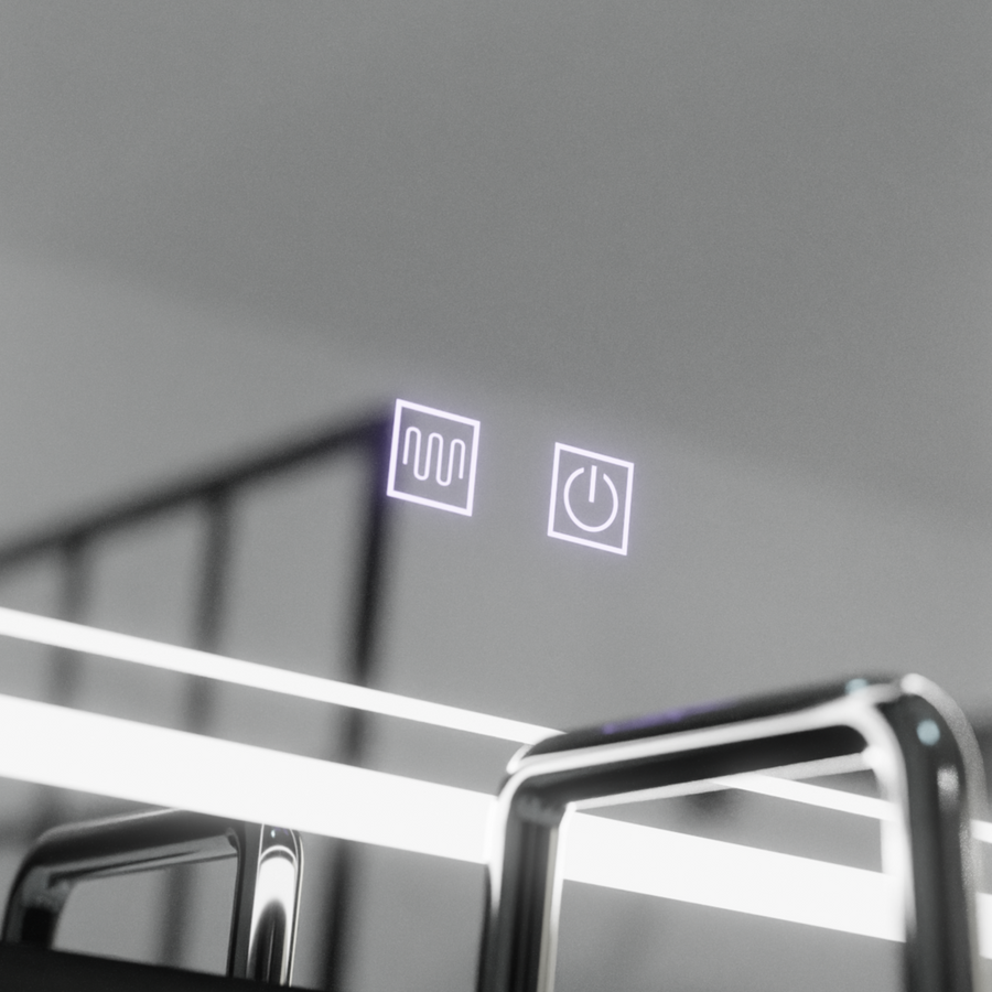 Prostokątne lustro LED, 60x80cm, KOVEN Touch, system odmgławiania, ściemniane lustra Korman E Domyślny tytuł Alessandro Design