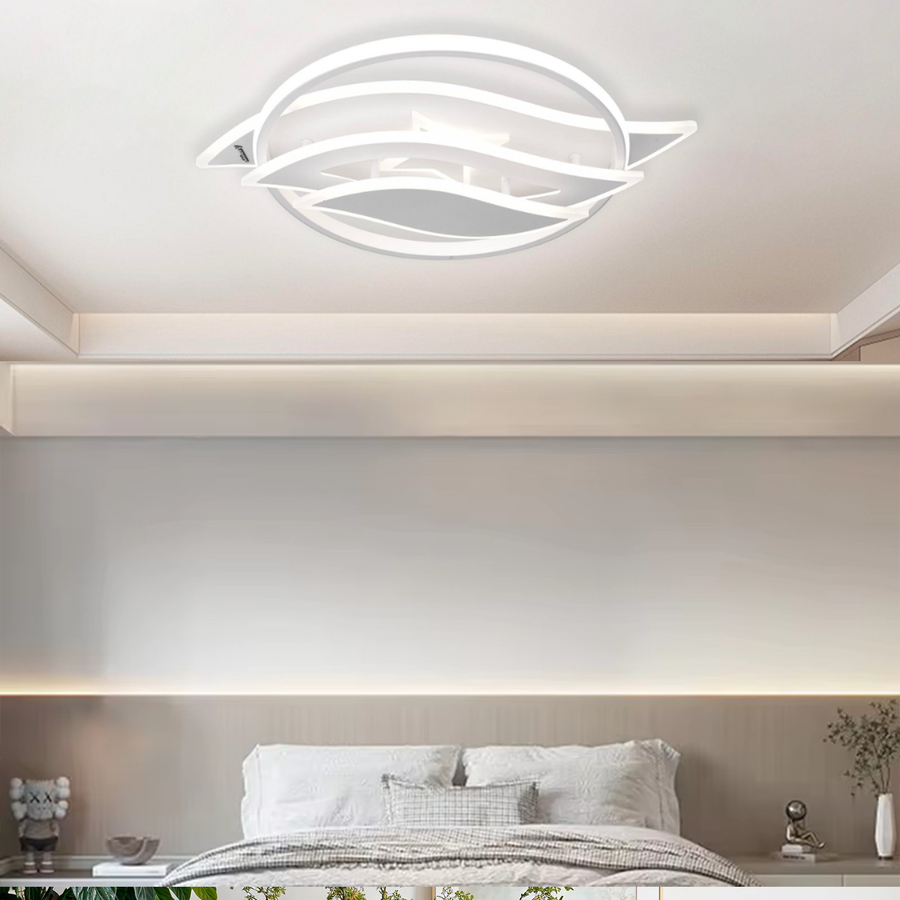 Żyrandol LED z pilotem JARRIA 52W, światło zimne/ciepłe/neutralne/RGB, możliwość przyciemniania, biały żyrandol LED z pilotem Domyślny tytuł Alessandro Design