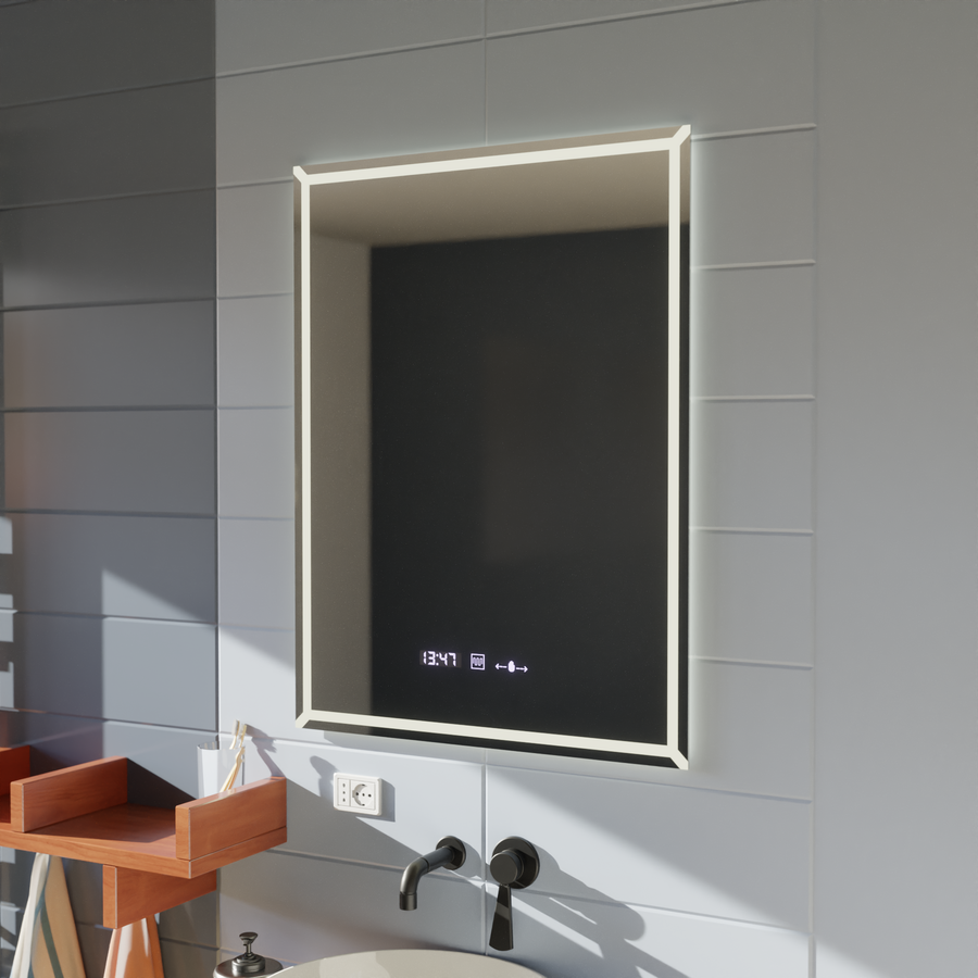 Oglinda LED Rectangulara, 60x80cm, VillayTouch Marcello, Sistem Dezaburire, Dimabila Oglinzi Marcello Default Title Alessandro Design