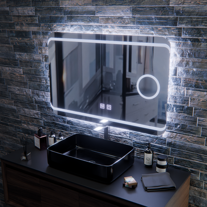 Lustro LED E30S/65X45, funkcja dotyku i odmgławiania, światło kosmetyczne, 65x45cm, zimne światło 6000K Lustra Korman E Domyślny tytuł Alessandro Design