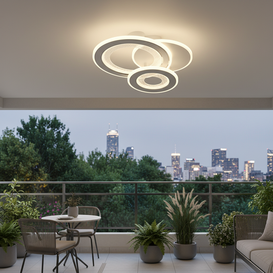 Żyrandol LED 53 W, 3 koła, światło zimne/ciepłe/neutralne, białe żyrandole LED Domyślny tytuł Alessandro Design