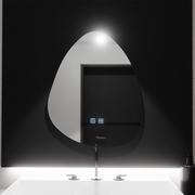 Organiczne lustro LED 80x60cm, Fluido Touch, system odmgławiania, możliwość ściemniania