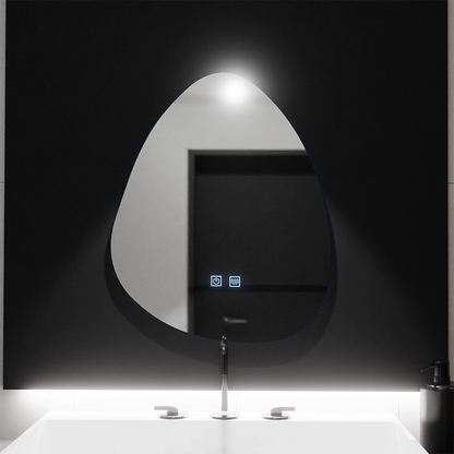 Organiczne lustro LED 80x60cm, Fluido Touch, system odmgławiania, możliwość ściemniania