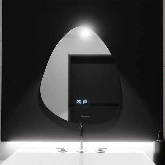 Organiczne lustro LED 80x60cm, Fluido Touch, system odmgławiania, możliwość ściemniania