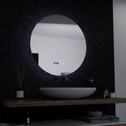 Okrągłe lustro LED, 60 cm, Serenite MotionGlow Marcello, system odmgławiania, zegar i termometr, przyciemniane lustra Marcello Domyślny tytuł Alessandro Design