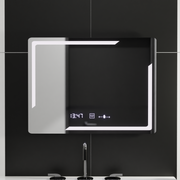 Prostokątne lustro LED, 80x60 cm, Rayonnement MotionGlow Marcello, system odmgławiania, zegar i termometr, przyciemniane lustra Marcello Domyślny tytuł Alessandro Design