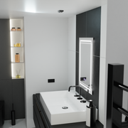 Prostokątne lustro LED, 60x80cm, KOVEN Touch, system odmgławiania, ściemniane lustra Korman E Domyślny tytuł Alessandro Design