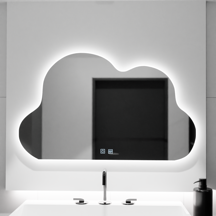 Lustro LED Cloud 60x40cm, Nuvola Touch, system odmgławiania, przyciemniane lustra Korman E Domyślny tytuł Alessandro Design