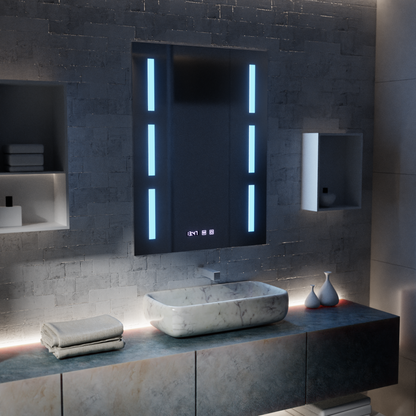 Lustro LED Touch Erich S86/60X80 System odmgławiania, zegar i temperatura 60x80 cm Lustra Korman S Domyślny tytuł Alessandro Design