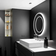 Okrągłe lustro LED, 60 cm, July Touch Marcello, system odmgławiania, zegar i termometr, lusterka Dimabila Marcello Domyślny tytuł Alessandro Design