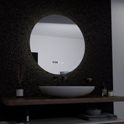 Okrągłe lustro LED, 60 cm, Serenite MotionGlow Marcello, system odmgławiania, zegar i termometr, przyciemniane lustra Marcello Domyślny tytuł Alessandro Design