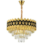 Żyrandol kryształowy PIERREFONDS Petito 3xE14, średnica 37,5 cm, błyszczące złoto, regulowana wysokość Żyrandol kryształowy Domyślny tytuł Alessandro Design
