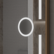 Lustro LED MotionGlow Sofia czujnik z funkcją odmgławiania Termometr Zegar 110x65 cm Światło ciepłe/zimne/neutralne Możliwość przyciemniania, Ramka w kolorze różowego złota, Kolekcja Marcello Funghi Lustra Marcello Domyślny tytuł Alessandro Design