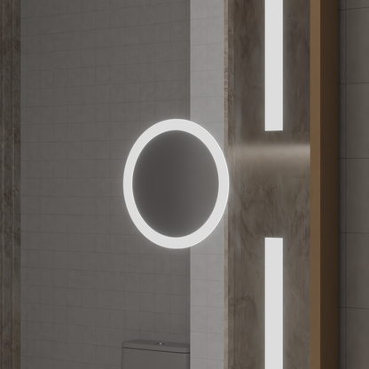 Lustro LED MotionGlow Sofia czujnik z funkcją odmgławiania Termometr Zegar 110x65 cm Światło ciepłe/zimne/neutralne Możliwość przyciemniania, Ramka w kolorze różowego złota, Kolekcja Marcello Funghi Lustra Marcello Domyślny tytuł Alessandro Design