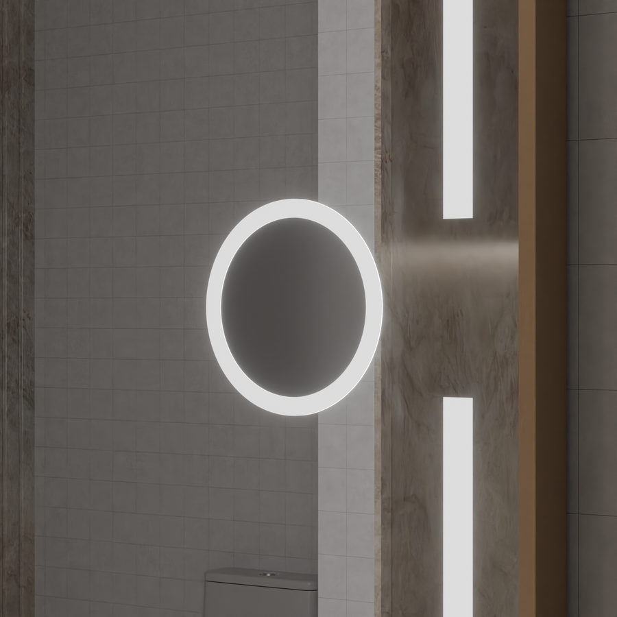 Lustro LED MotionGlow Sofia czujnik z funkcją odmgławiania Termometr Zegar 110x65 cm Światło ciepłe/zimne/neutralne Możliwość przyciemniania, Ramka w kolorze różowego złota, Kolekcja Marcello Funghi Lustra Marcello Domyślny tytuł Alessandro Design