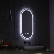 Lustro dotykowe LED ONIRA System przeciwmgielny, zegar i temperatura Lustra 50x80 cm Korman S Domyślny tytuł Alessandro Design