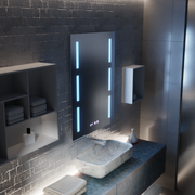 Lustro LED Touch Erich S86/60X80 System odmgławiania, zegar i temperatura 60x80 cm Lustra Korman S Domyślny tytuł Alessandro Design