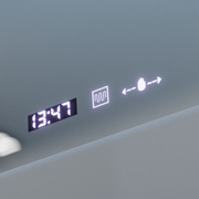 Prostokątne lustro LED, 100x65 cm, Verite Royale Gold Motion Glow Marcello, system odmgławiania, zegar i termometr, przyciemniane lustra Marcello Domyślny tytuł Alessandro Design