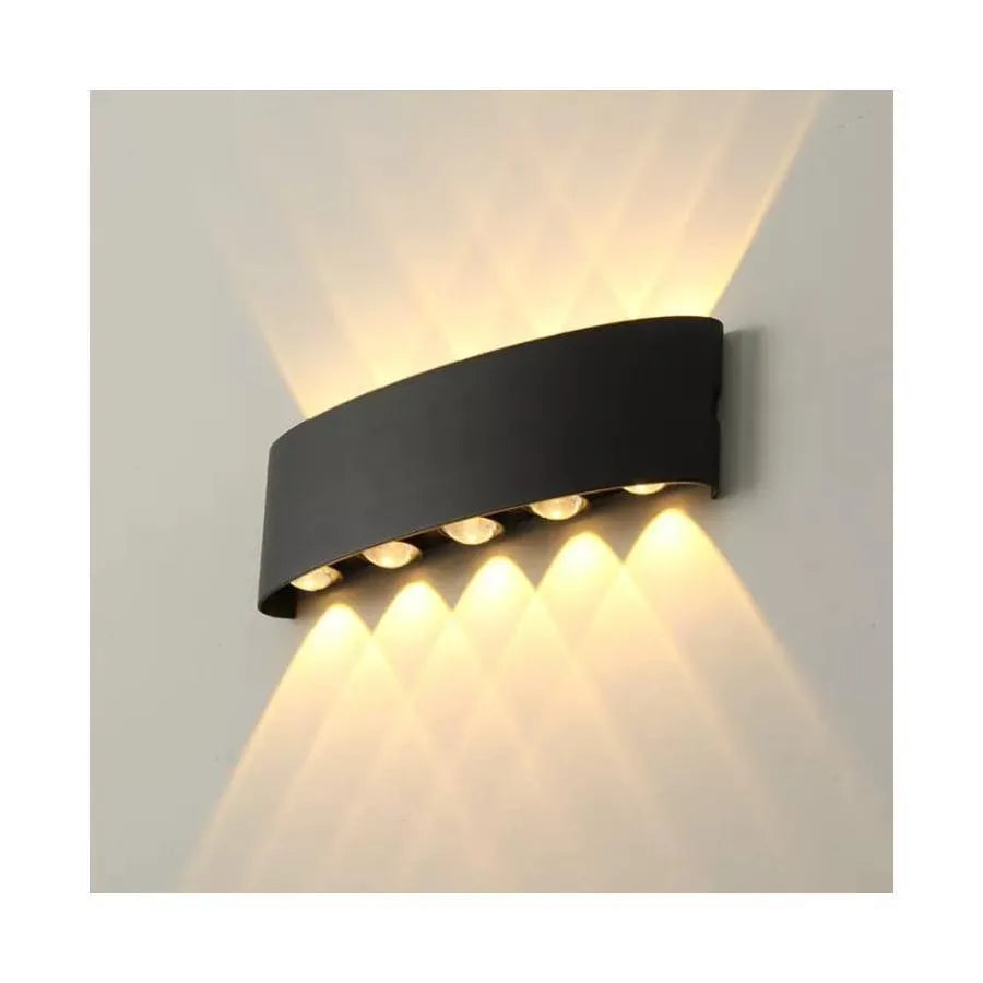 Kinkiet LED Fantas do użytku wewnętrznego/zewnętrznego, 10 źródeł x 1 W, IP65, czarny, 3000 K Kinkiety zewnętrzne Domyślny tytuł Alessandro Design