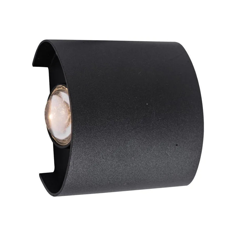 Kinkiet LED Fantas do użytku zewnętrznego i wewnętrznego, 2 źródła x 1 W, IP65, metaliczny, czarny, 3000 K Kinkiety zewnętrzne Tytuł domyślny Alessandro Design