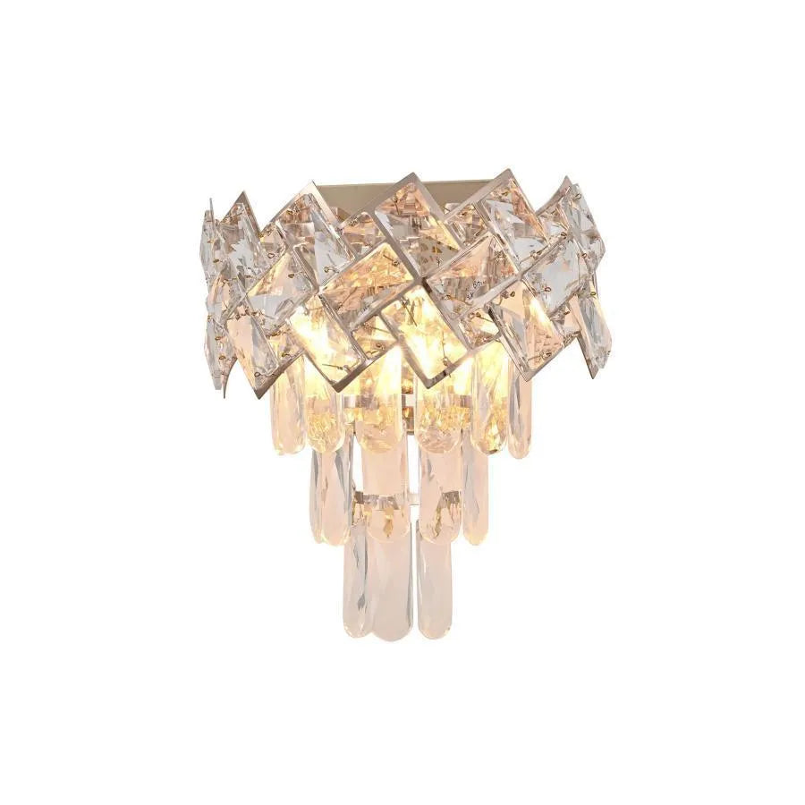 Kinkiet WINDSOR Cristal, 2x E14, Złoty Kinkiet wewnętrzny Domyślny tytuł Alessandro Design