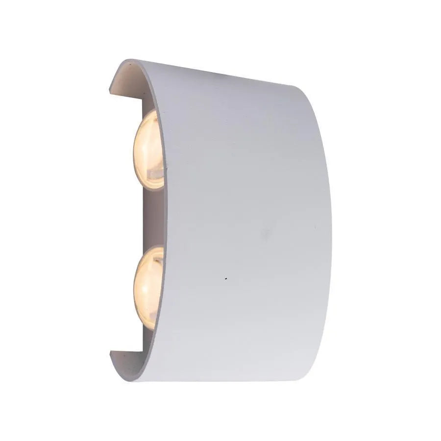 Kinkiet LED Fantas do użytku zewnętrznego i wewnętrznego, 4 źródła x 1 W, IP65, metaliczny, biały, 3000 K Kinkiety zewnętrzne Domyślny tytuł Alessandro Design